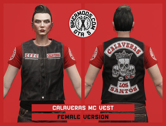 Bad Boy Dark Vest (Female) Calaveras MC LS Style