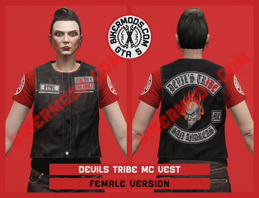 Bad Boy Dark Vest (Female) Devils Tribe MC Style