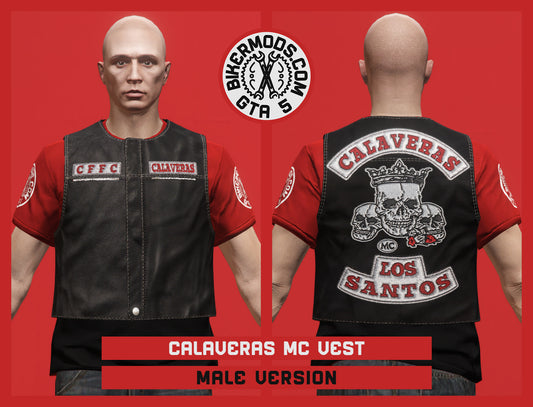 Bad Boy Dark Vest (Male) Calaveras MC LS Style