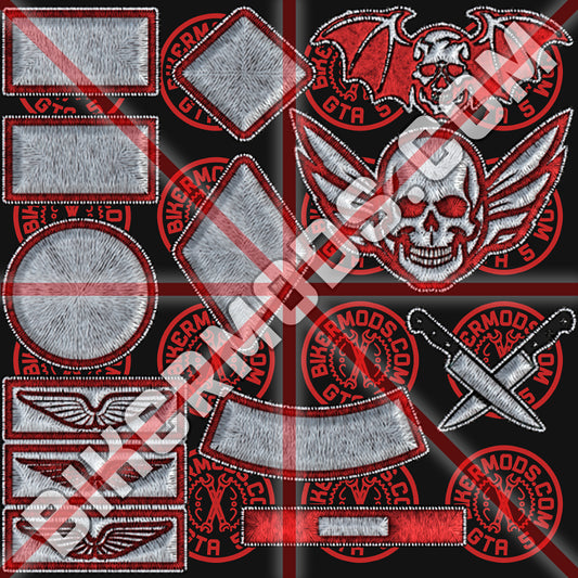 Badges Collection Flash Pack (White and Red)