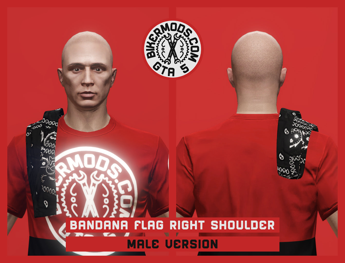 Bandana Flag on Right Shoulder (Male) – GTA 5 Bikermods