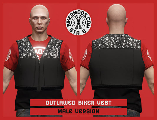 Bandana Outlawed Biker Vest (Male)