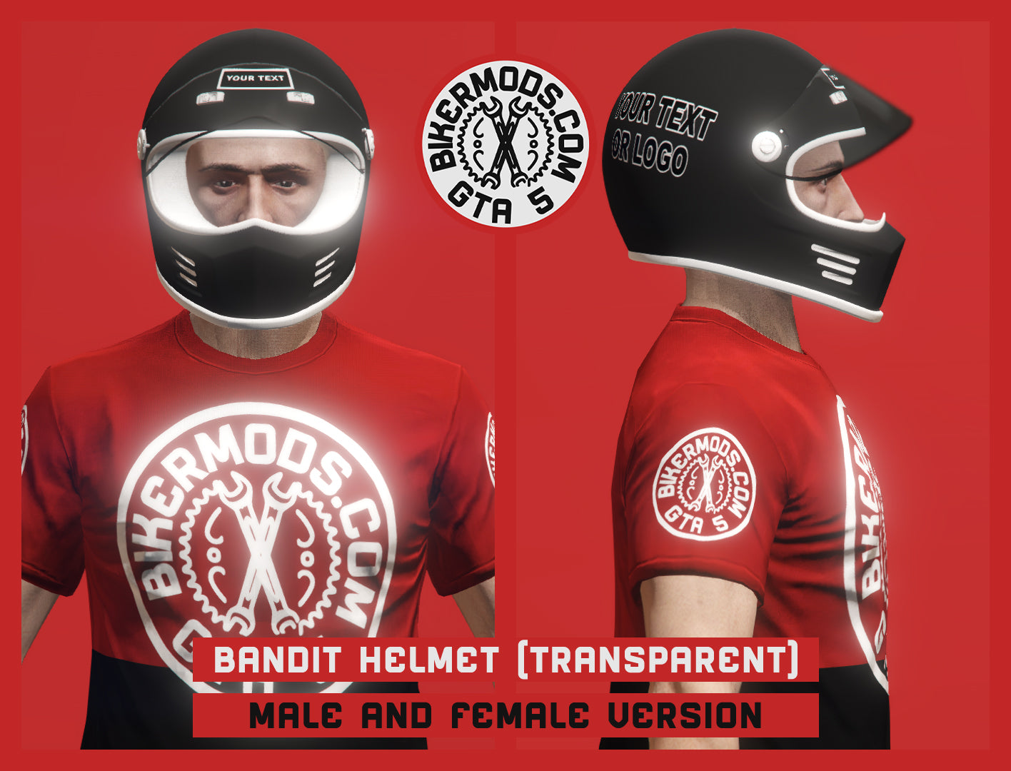 Bandit Helmet (Transparent Open Visor) Photoshop Template Included