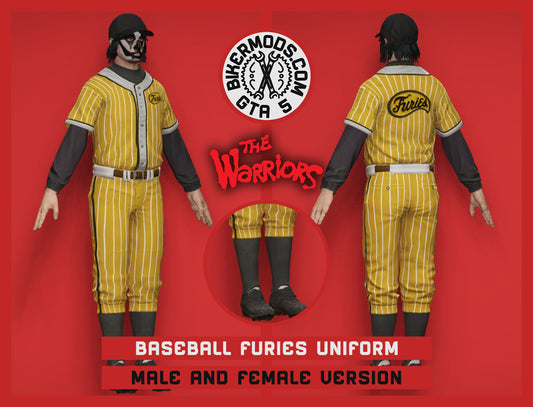 Baseball Furies Uniform (Male and Female) Alternate Gang Color Version