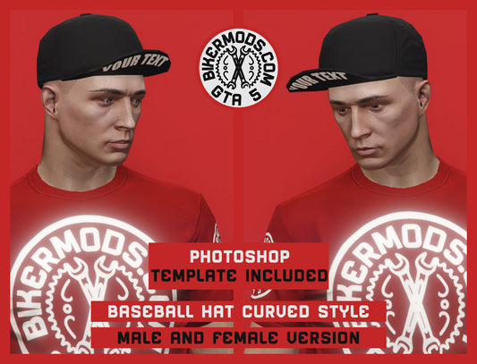 Baseball Hat (Forward) Curved Style with Photoshop Template
