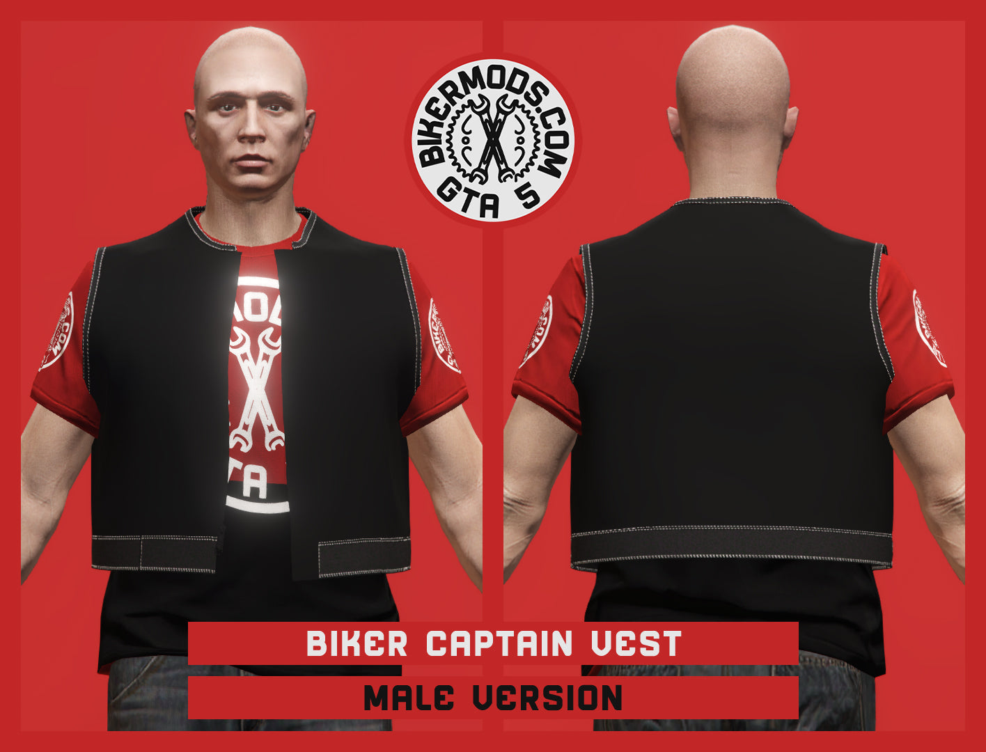 Biker Captain Vest (Male)