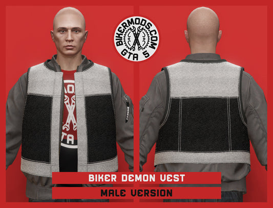 Biker Demon Vest (Male) Bomber Jacket Size