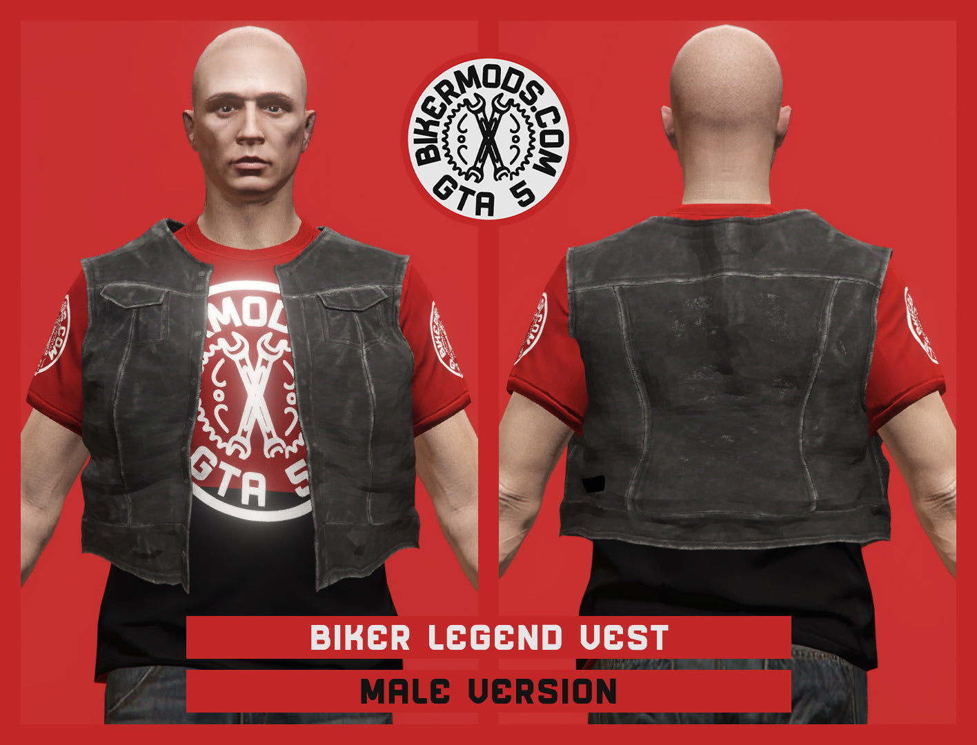 Biker Legend Vest (Male) Shorty Style