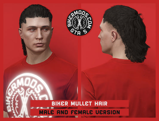 Biker Long Mullet Hair