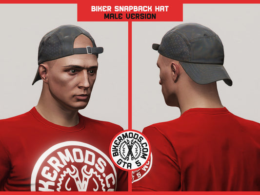 Biker Snapback Hat (Backwards)