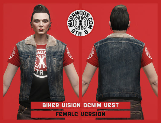 Biker Vision Denim Vest (Female)