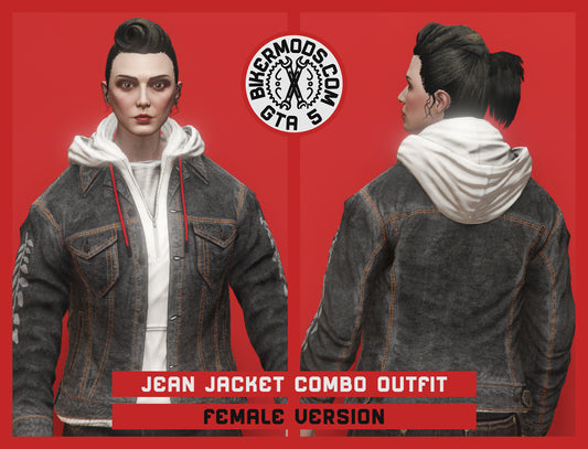 Black Jean Jacket Combo Outfit (Female)