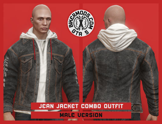 Black Jean Jacket Combo Outfit (Male)