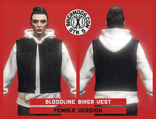 Bloodline Biker Vest (Female) Hoodie Size