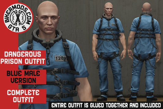 Blue Dangerous Prison Outfit