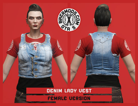 Blue Denim Lady Vest (Female)