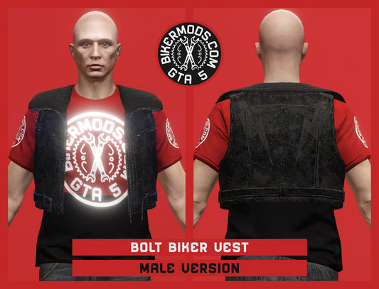 Bolt Biker Vest (Male)