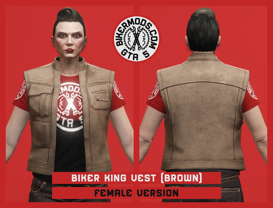 Brown Biker King Vest (Female)