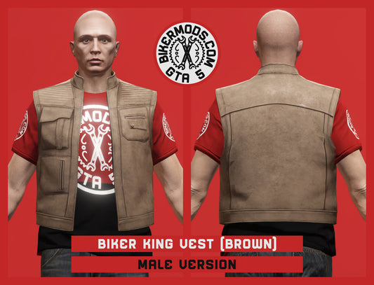 Brown Biker King Vest (Male)