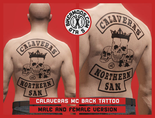 Calaveras MC Back Tattoo
