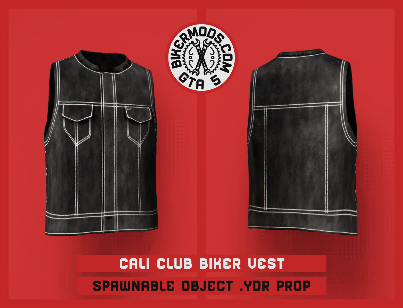 Cali Club Biker Vest Prop