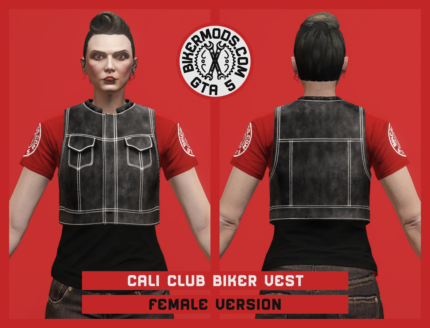 Cali Club Biker Vest (Female) Closed Style