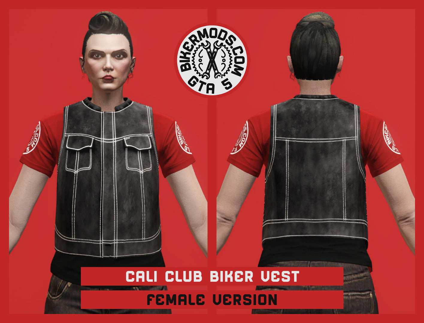 Cali Club Biker Vest (Female) Long and Closed Style