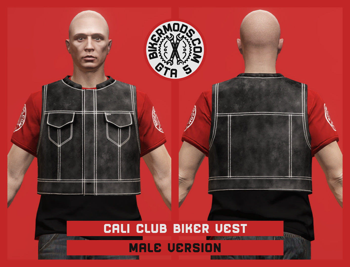 Cali Club Biker Vest (Male) Closed Style