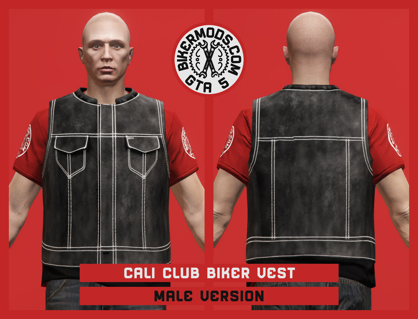 Cali Club Biker Vest (Male) Long and Closed Style