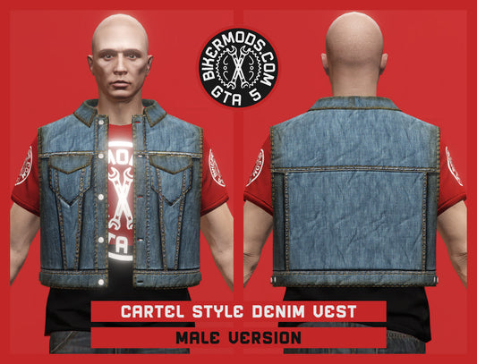 Cartel Style Denim Vest (Male)