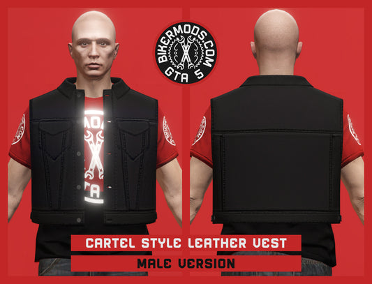 Cartel Style Leather Vest (Male)