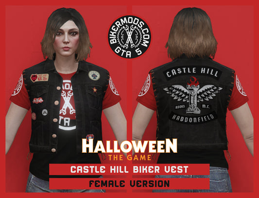 Castle Hill Dark Style Biker Vest (Female) Halloween The Game