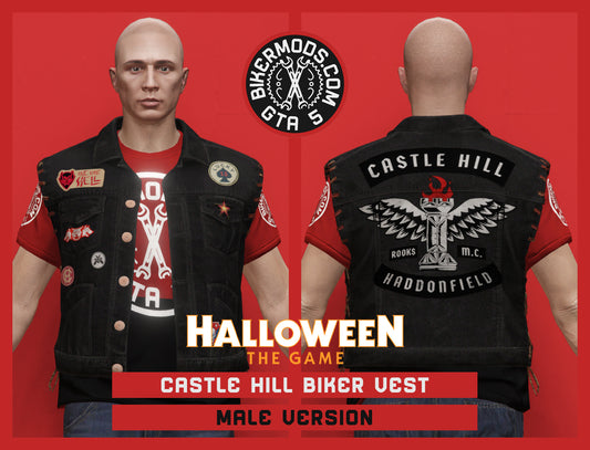 Castle Hill Dark Style Biker Vest (Male) Halloween The Game