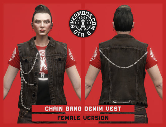 Chain Gang Brown Denim Vest (Female)