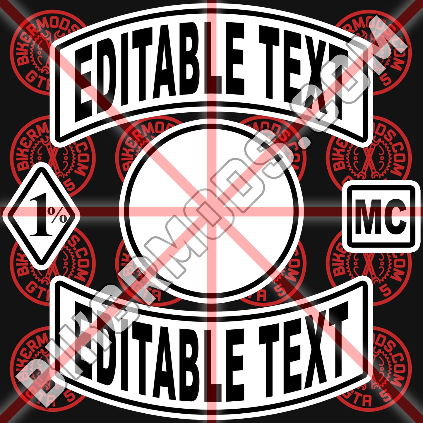 Cholo Style Motorcycle Club Creator Template (Photoshop PSD File) Easy to Edit the Text Yourself!