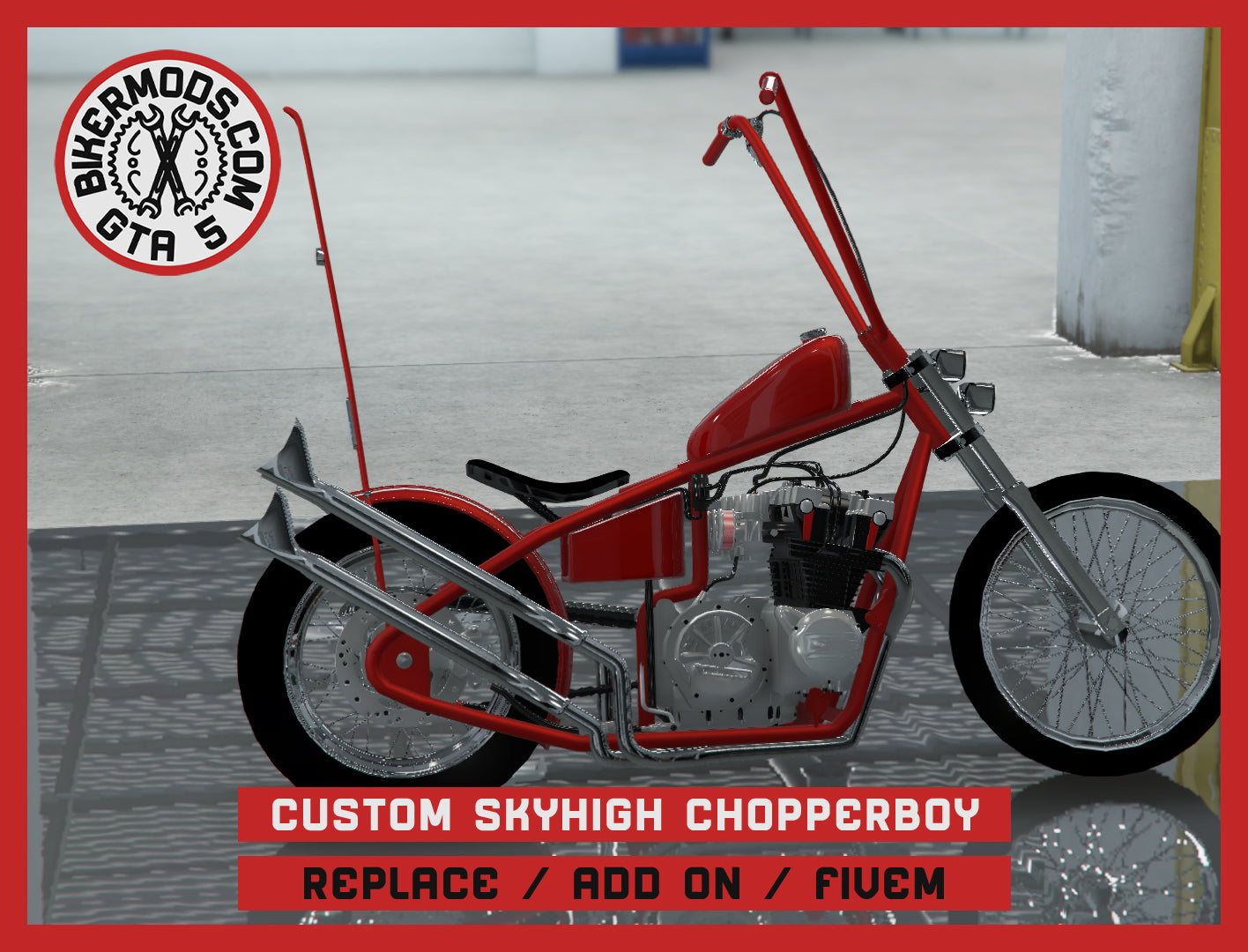 Custom Skyhigh Chopperboy (Replace Add On FiveM) 153k Poly