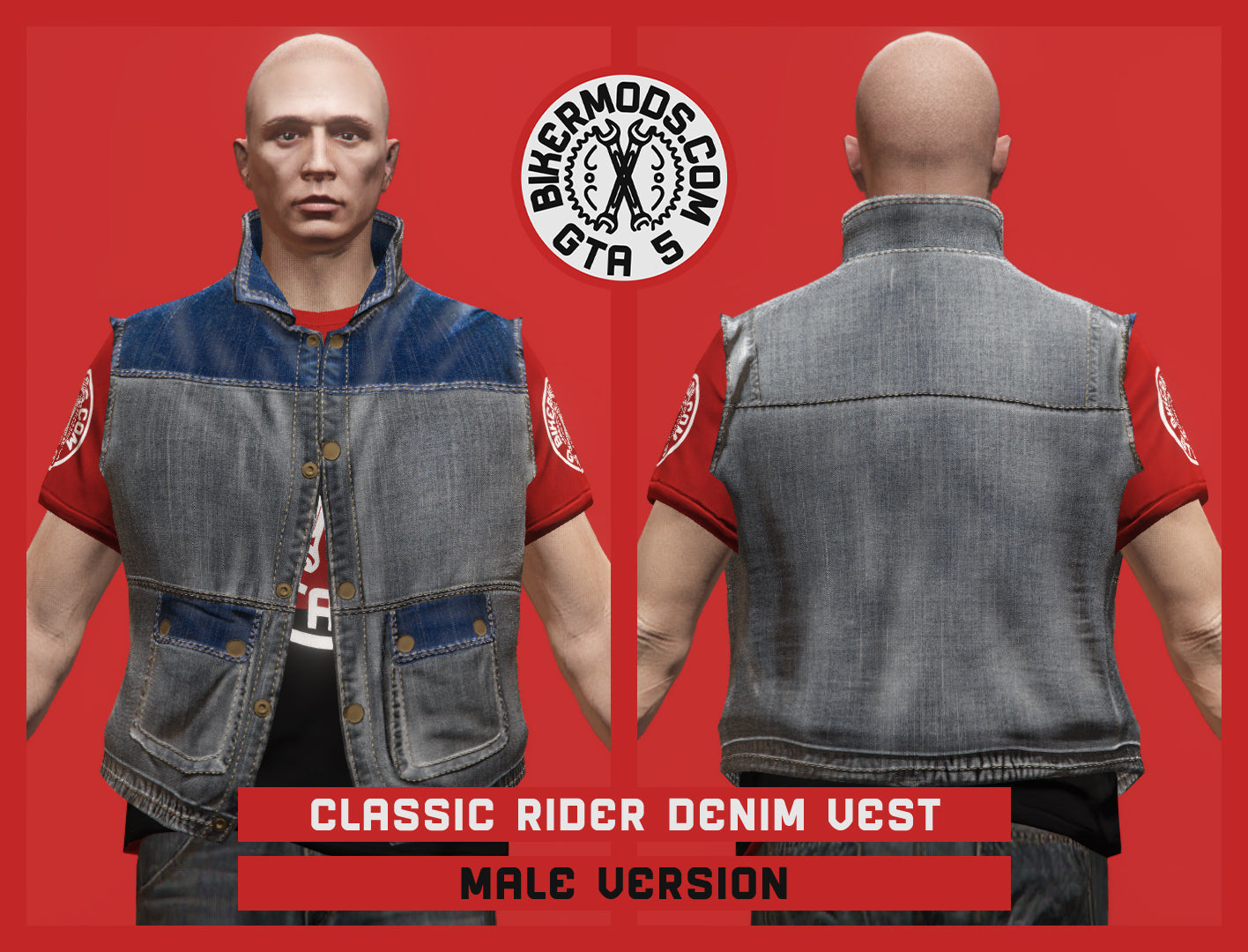 Classic Rider Denim Vest (Male)