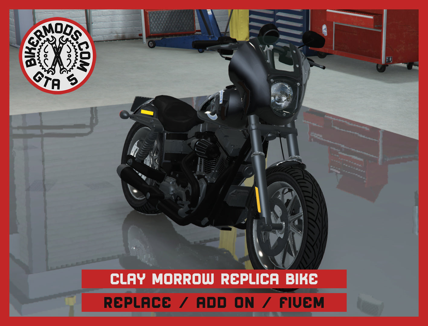 Clay Morrow Replica Bike Sons of Anarchy SOA (Replace / Add On / FiveM) 212k Poly