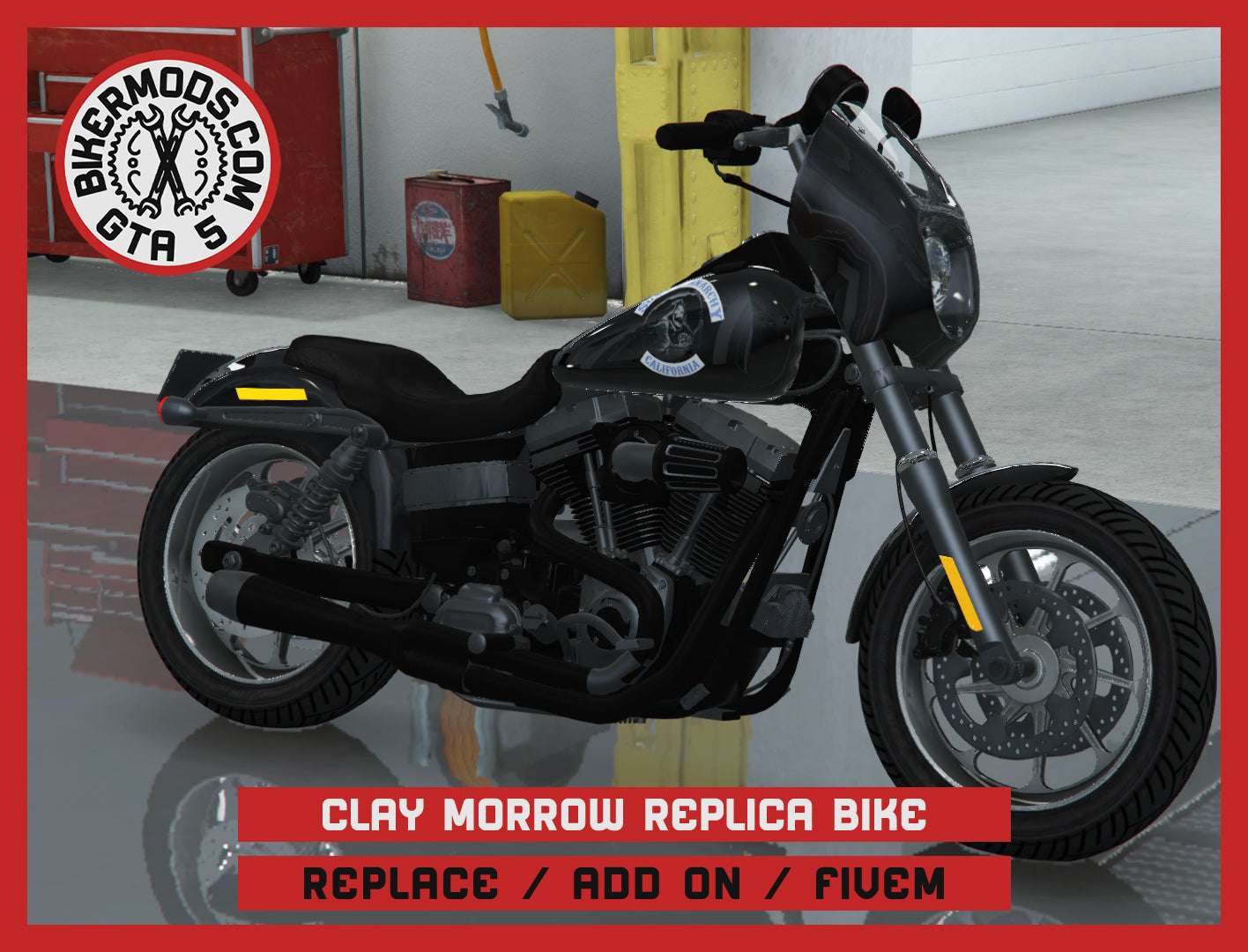Clay Morrow Replica Bike Sons of Anarchy SOA (Replace / Add On / FiveM) 212k Poly