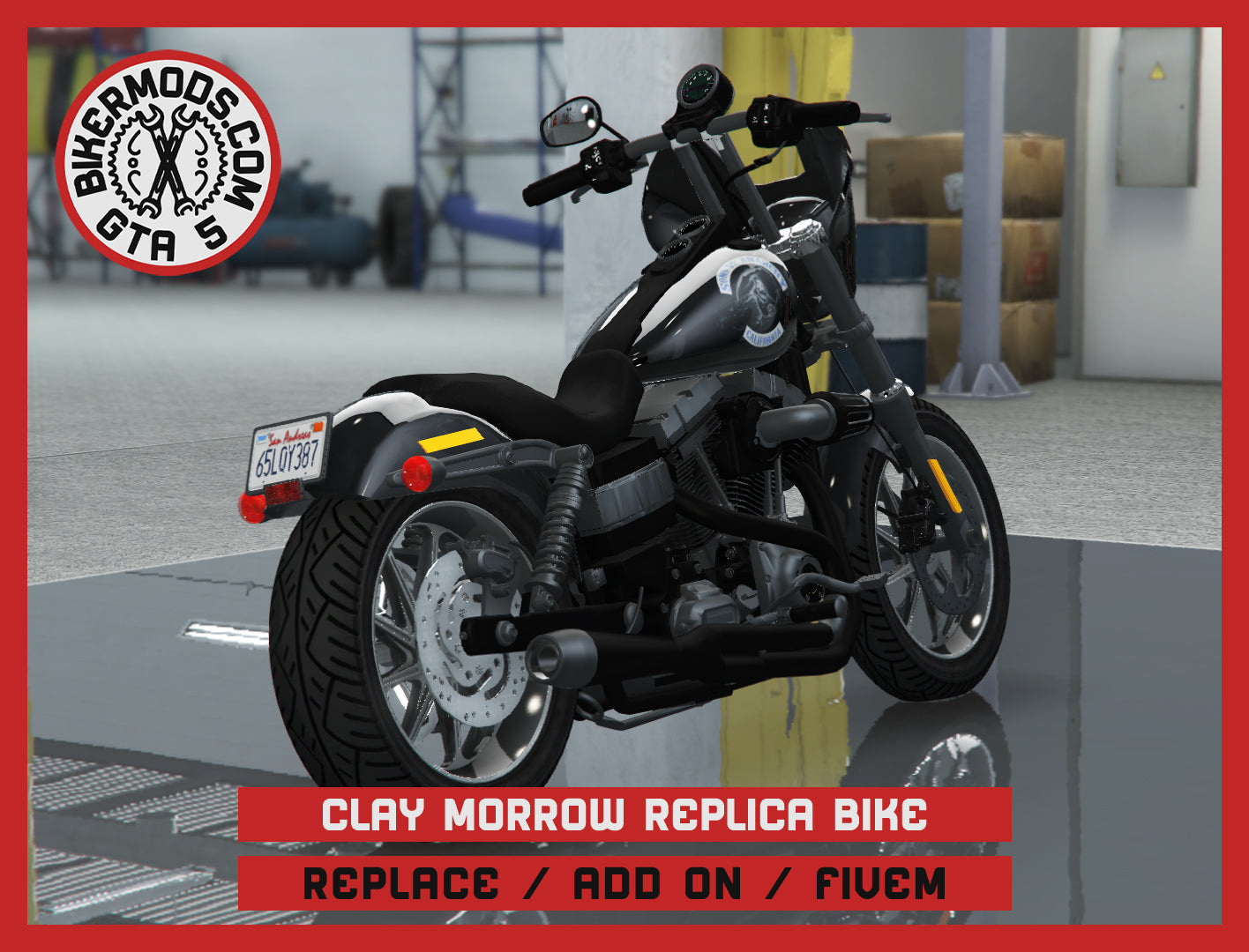 Clay Morrow Replica Bike Sons of Anarchy SOA (Replace / Add On / FiveM) 212k Poly
