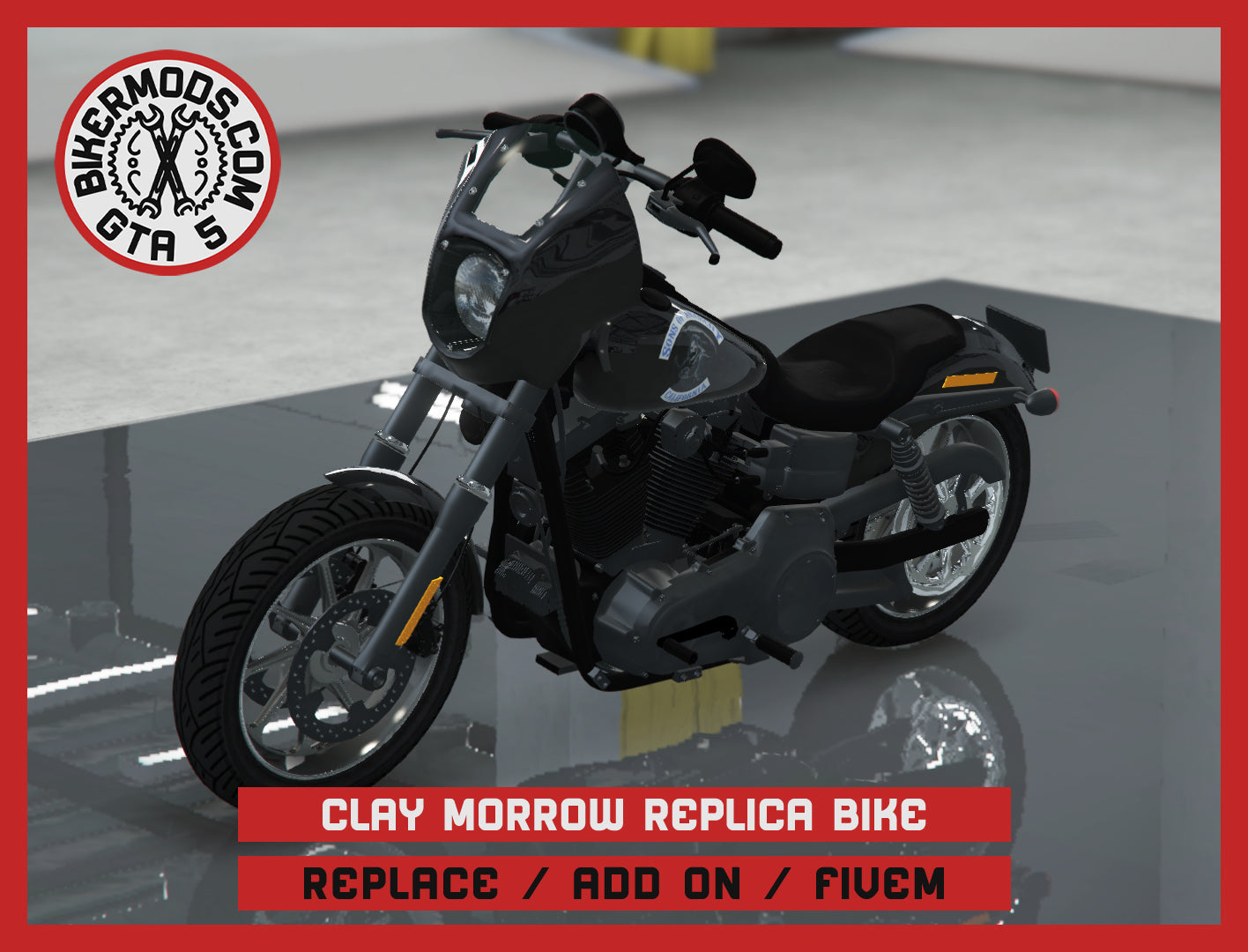 Clay Morrow Replica Bike Sons of Anarchy SOA (Replace / Add On / FiveM) 212k Poly