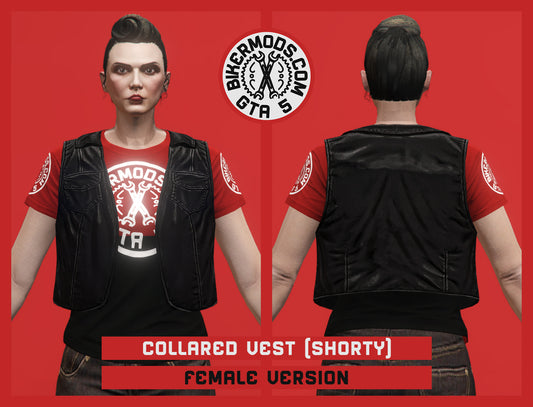 Collared Vest (Female) Black / Shorty Style