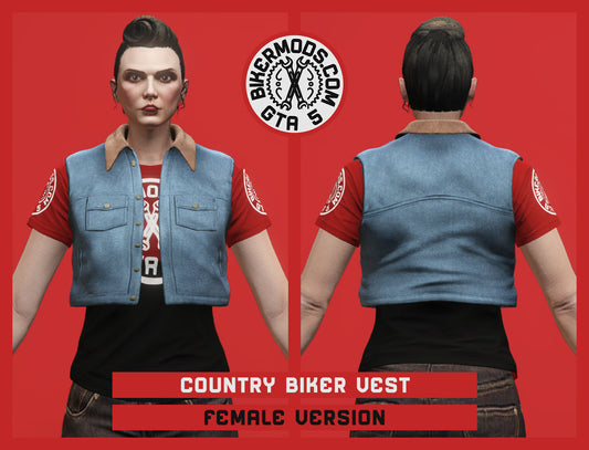 Country Biker Vest (Female) Shorty Style