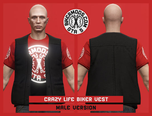 Crazy Life Biker Vest (Male)