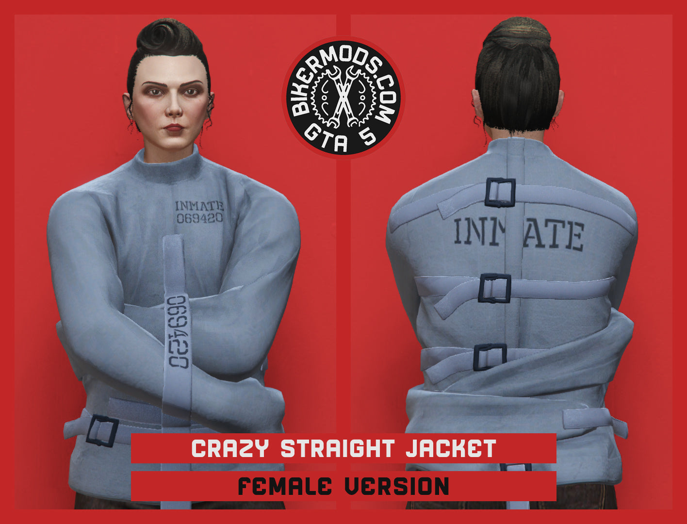 Crazy Prison Inmate Straight Jacket (Female)
