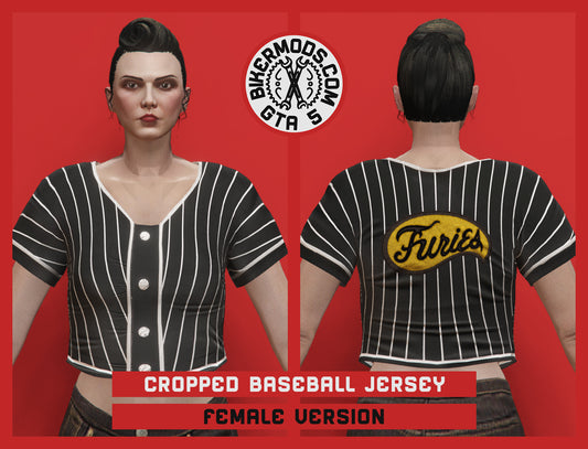 Cropped Baseball Jersey (Female) The Baseball Furies Alternate Version