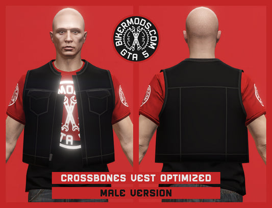 Crossbones Vest (Male) Optimized Low Poly