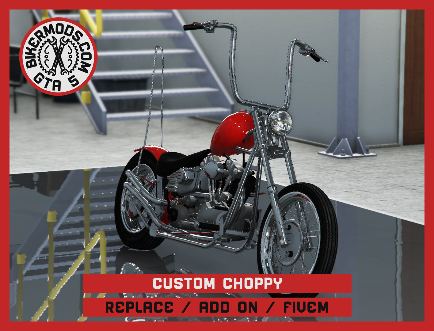 Custom "Choppy" Chopper (Replace / Add On / FiveM) 170k Poly