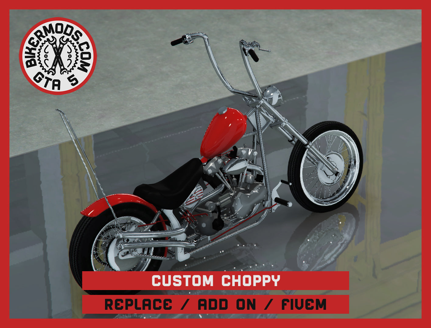 Custom "Choppy" Chopper (Replace / Add On / FiveM) 170k Poly