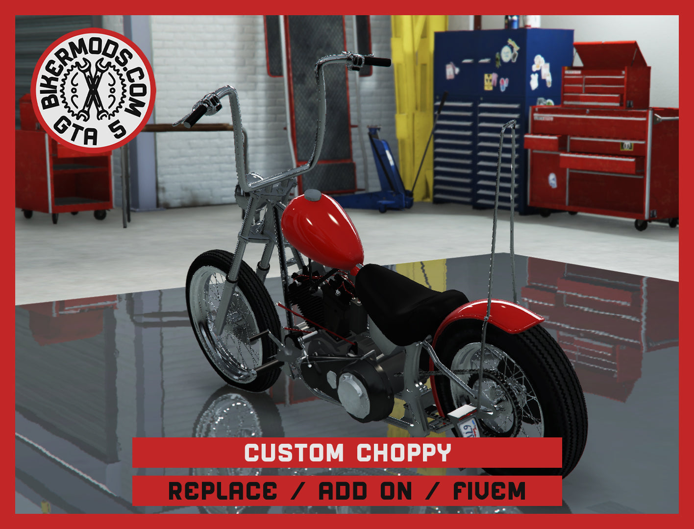 Custom "Choppy" Chopper (Replace / Add On / FiveM) 170k Poly